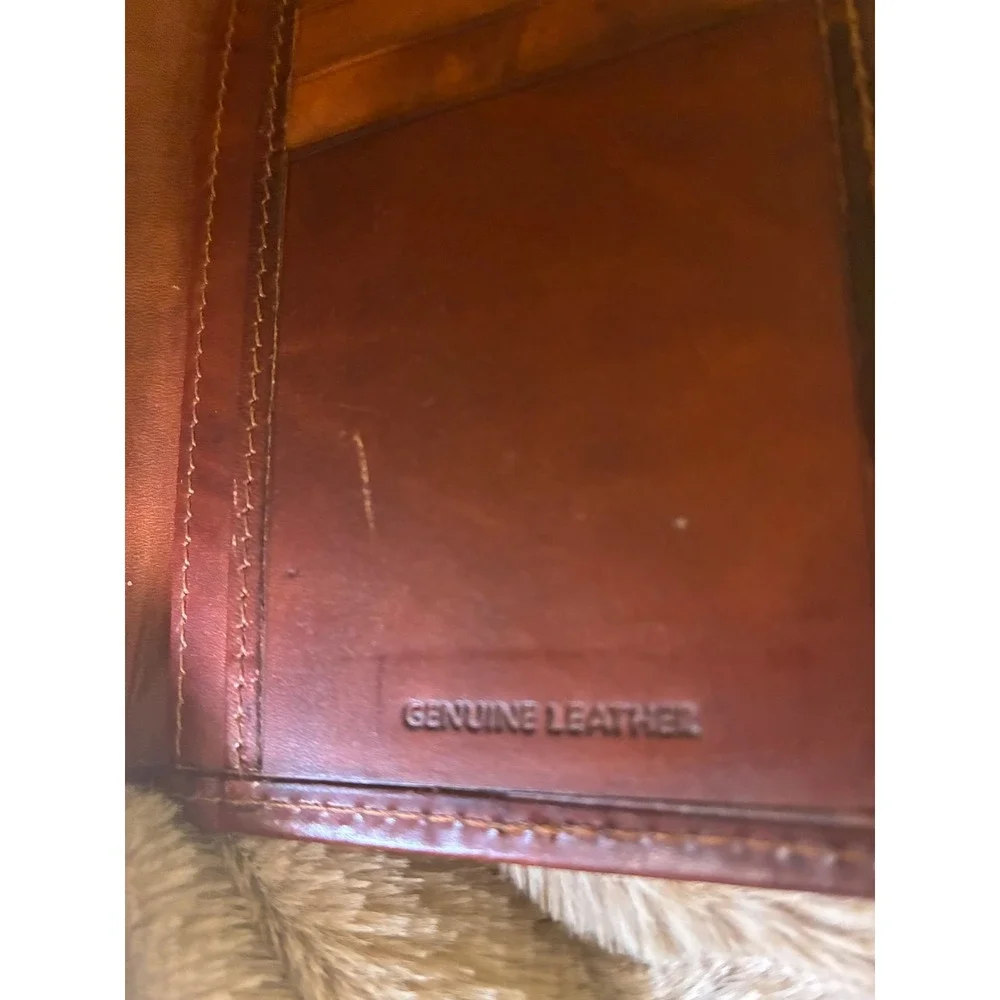 Remington Mens Leather Super Jumbo Wallet 12 GA Shotgun Shell Accent Brown Black